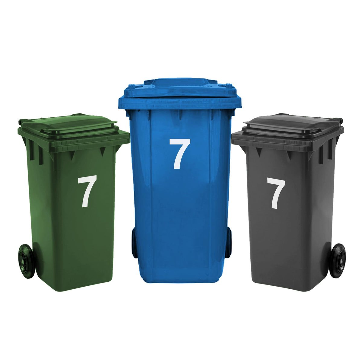 3 Pack Bin Numbers for Wheelie Bins 0-99/A-D | Large Number Stickers (45)