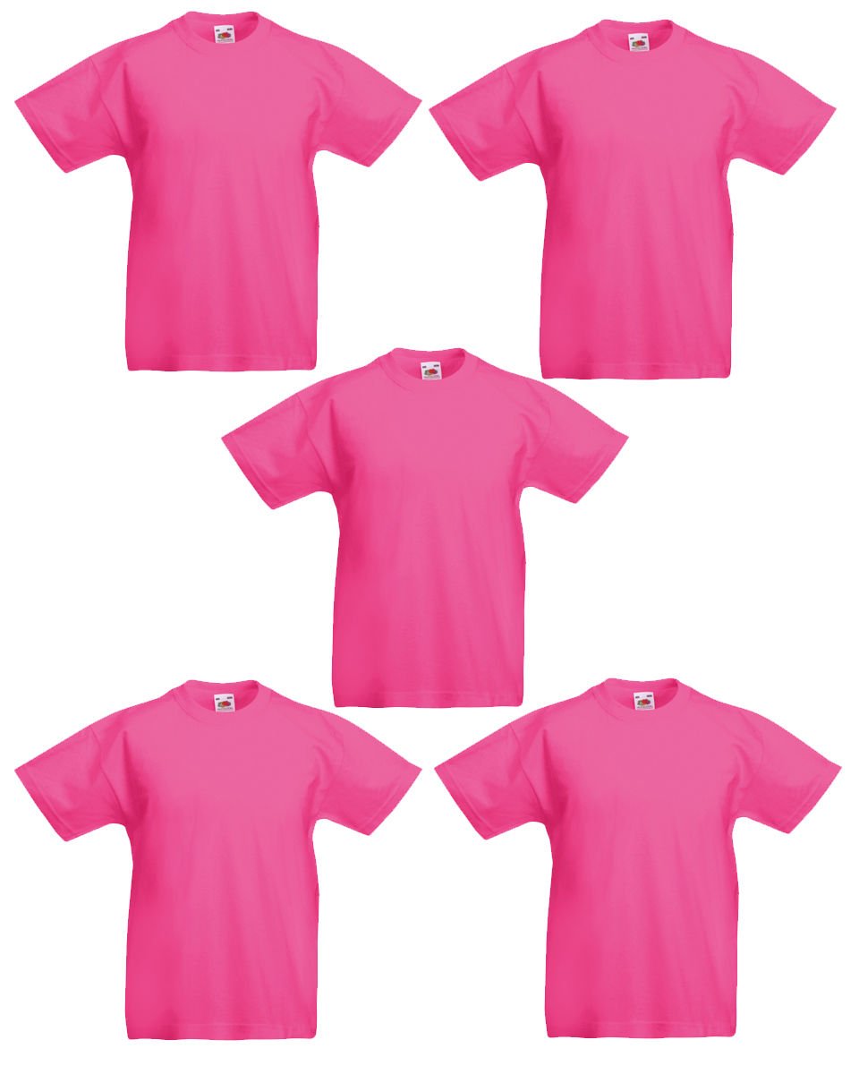 Fruit of the Loom Unisex Kids Kid's Original T T-Shirt (Pack of 5)