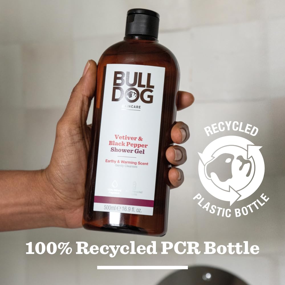 BULLDOG SKINCARE Lemon & Bergamot Shower Gel for Men, 500ml