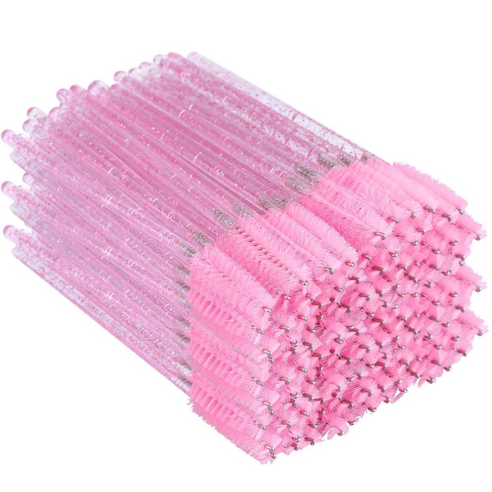 G2PLUS 100 PCS Black Disposable Eyelash Brushes Spoolies: