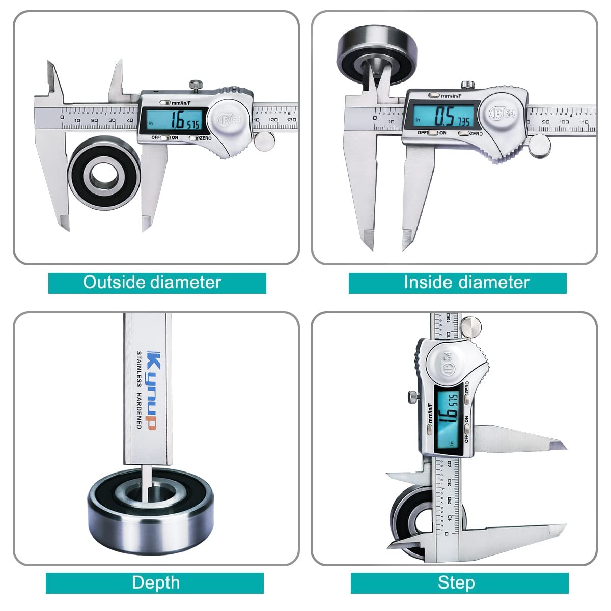 Kynup Digital Caliper 150mm, 6 inch Digital Vernier Caliper with LCD Screen