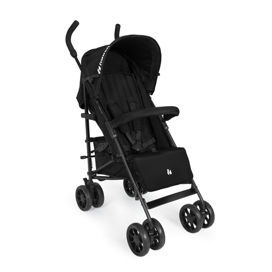 Hauck Fold N Care Lightweight Umbrella Pushchair with UPF50+ Canopy & 4-Wheel Suspension — 6 Months to 22kg | Black