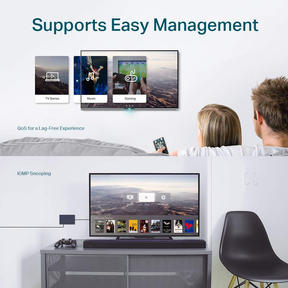 TP-Link EH210 Ethernet Splitter, 1 to 2 Gigabit Network Switch