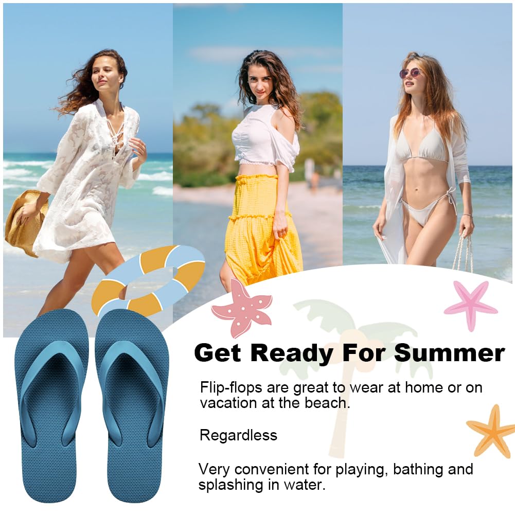 Aomig Unisex Flip Flops Ladies Girls Mens Flatform Beach Flip-Flop Slim Rubber Flip Flops Women's Yoga Mat Comfortable Beach Platform Sandals Slip-Resistant Flat Flip Flops