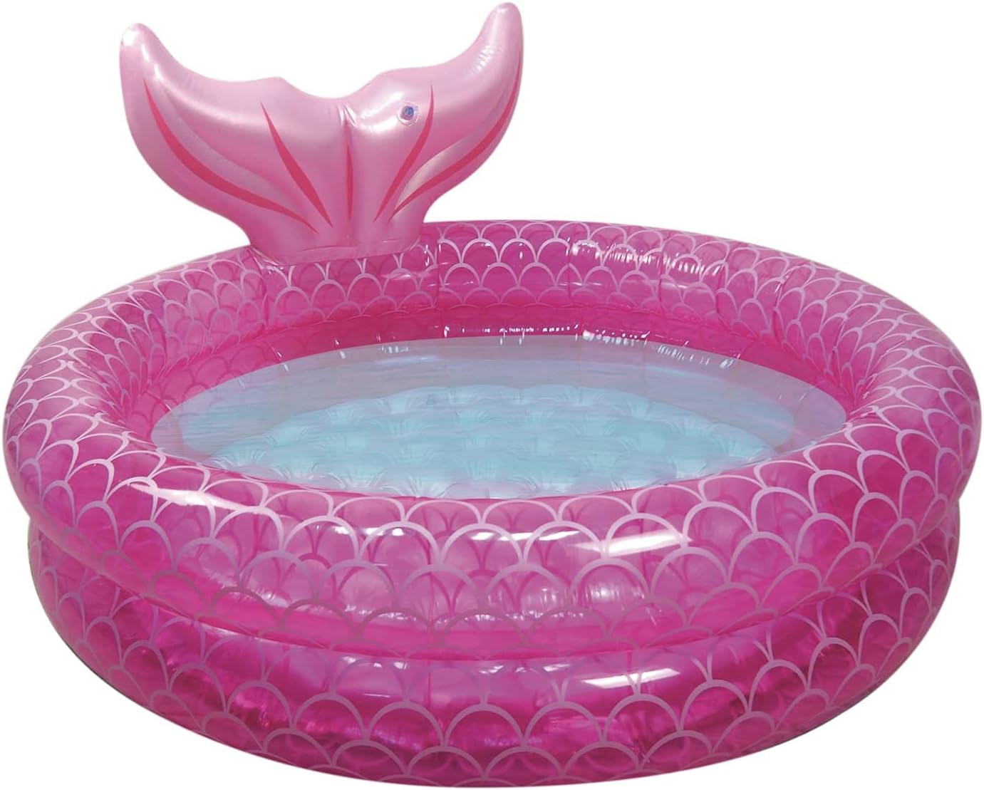 CKB LTD Kids Inflatable Mermaid Paddling Pool for Children Toddlers, 140cm Diameter, Vibrant Pink Colour, Enchanting Mermaid Tail Design, Suitable for Ages 2+