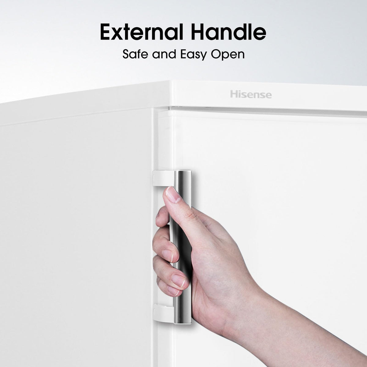 Hisense FV105D4BW21 56cm Under-Counter Freezer, 82-Litre Capacity, Reversible Door, 3 Freezer Drawers, White, E Rated