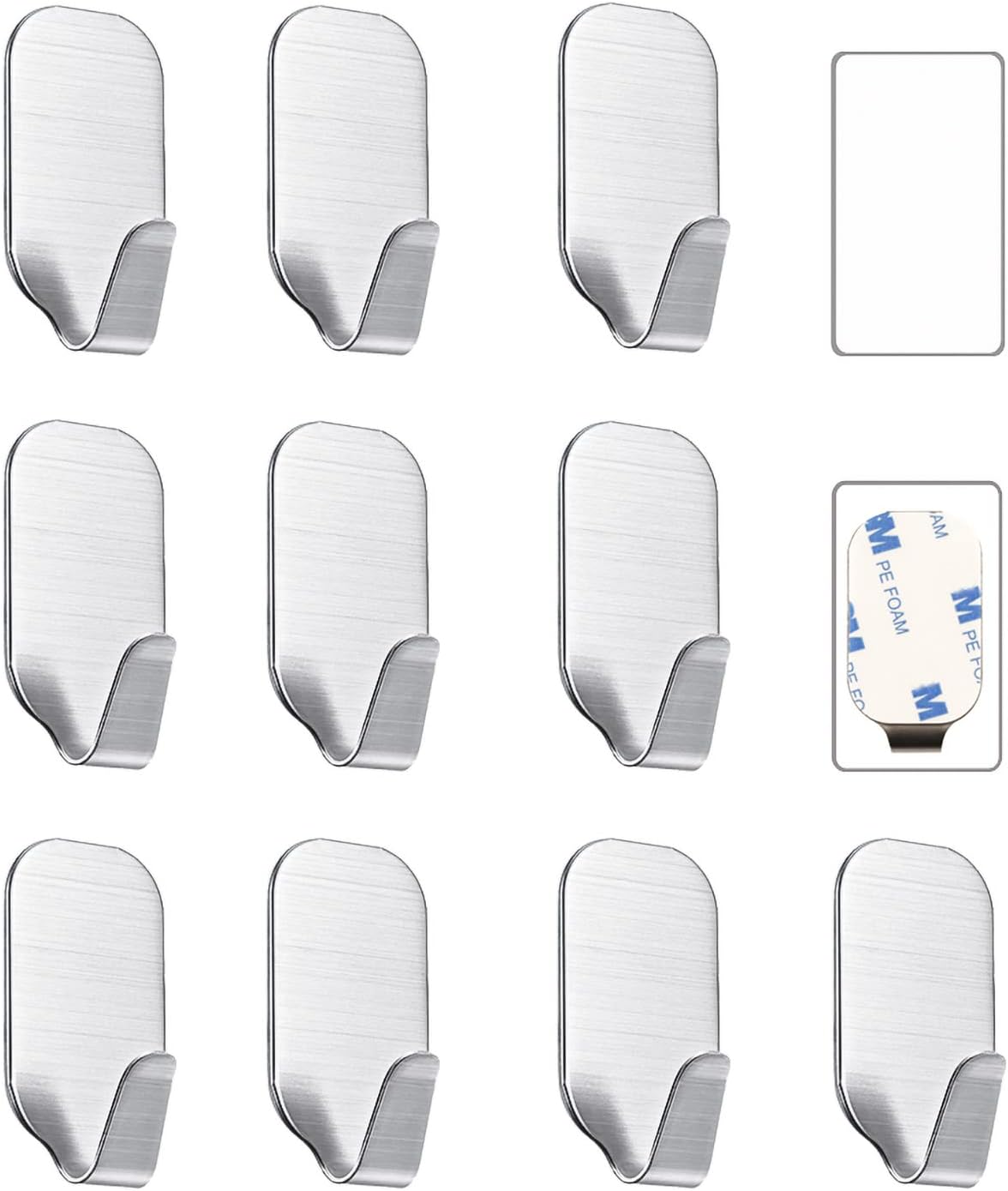 10 Pack Small Sticky Hooks for Hanging