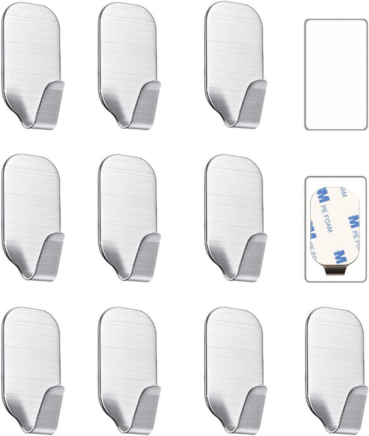 10 Pack Small Sticky Hooks for Hanging