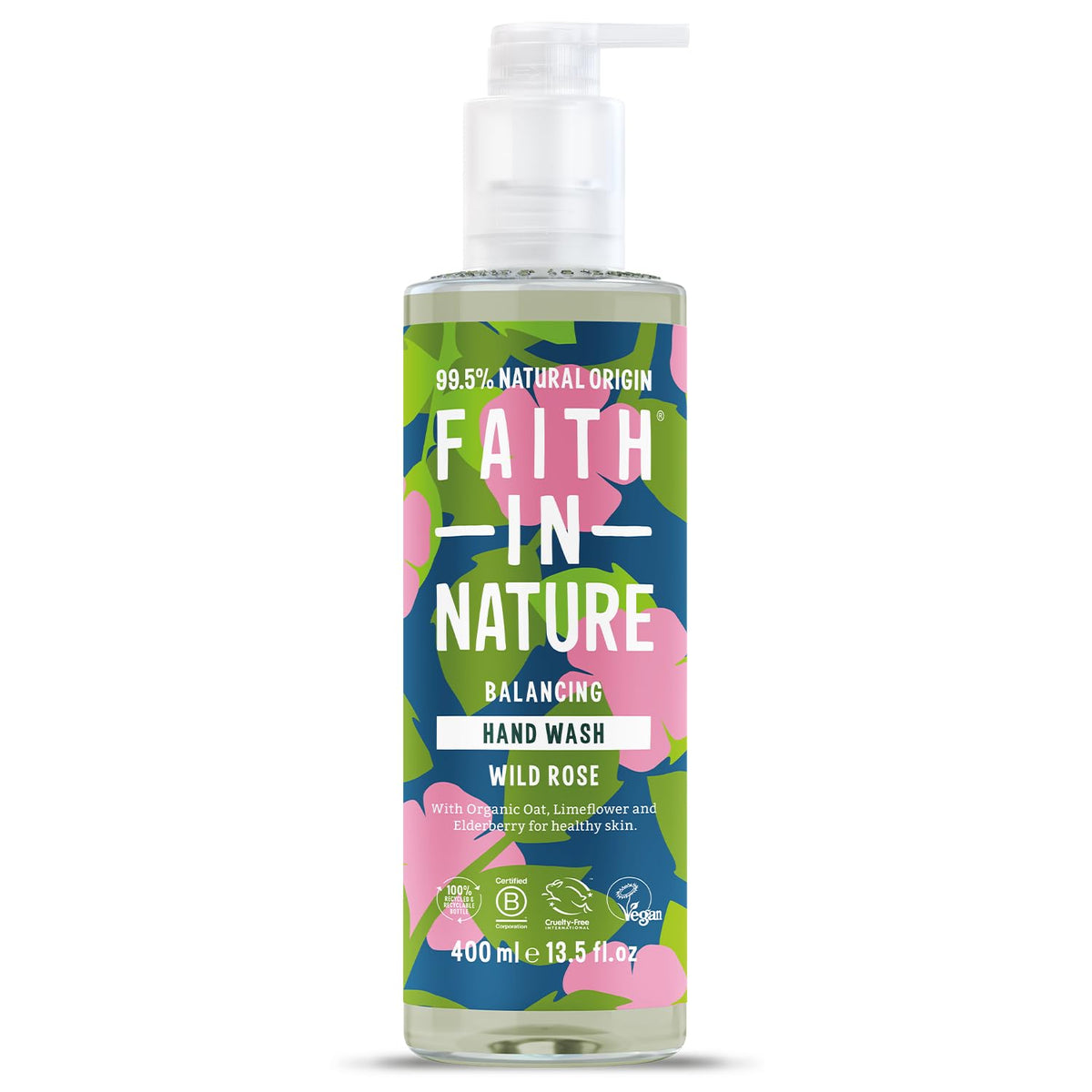 Faith In Nature Natural Aloe Vera and Tea Tree Hand Wash, Nourishing, Vegan and Cruelty Free, No SLS or Parabens, 400 ml