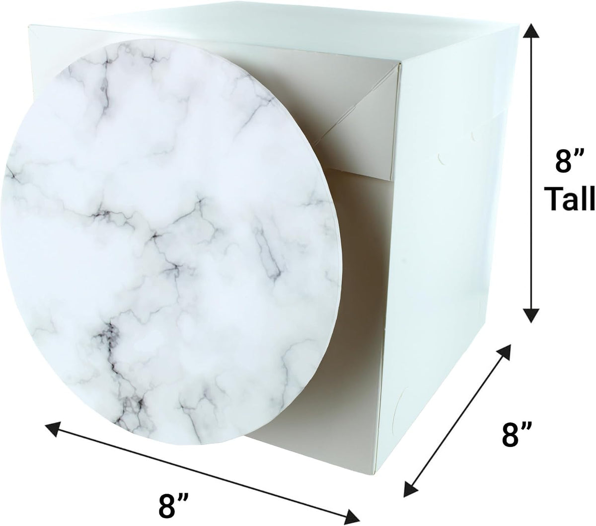 Culpitt 8" (20cm) Marble Print Masonite Board & Extra Tall Box Set