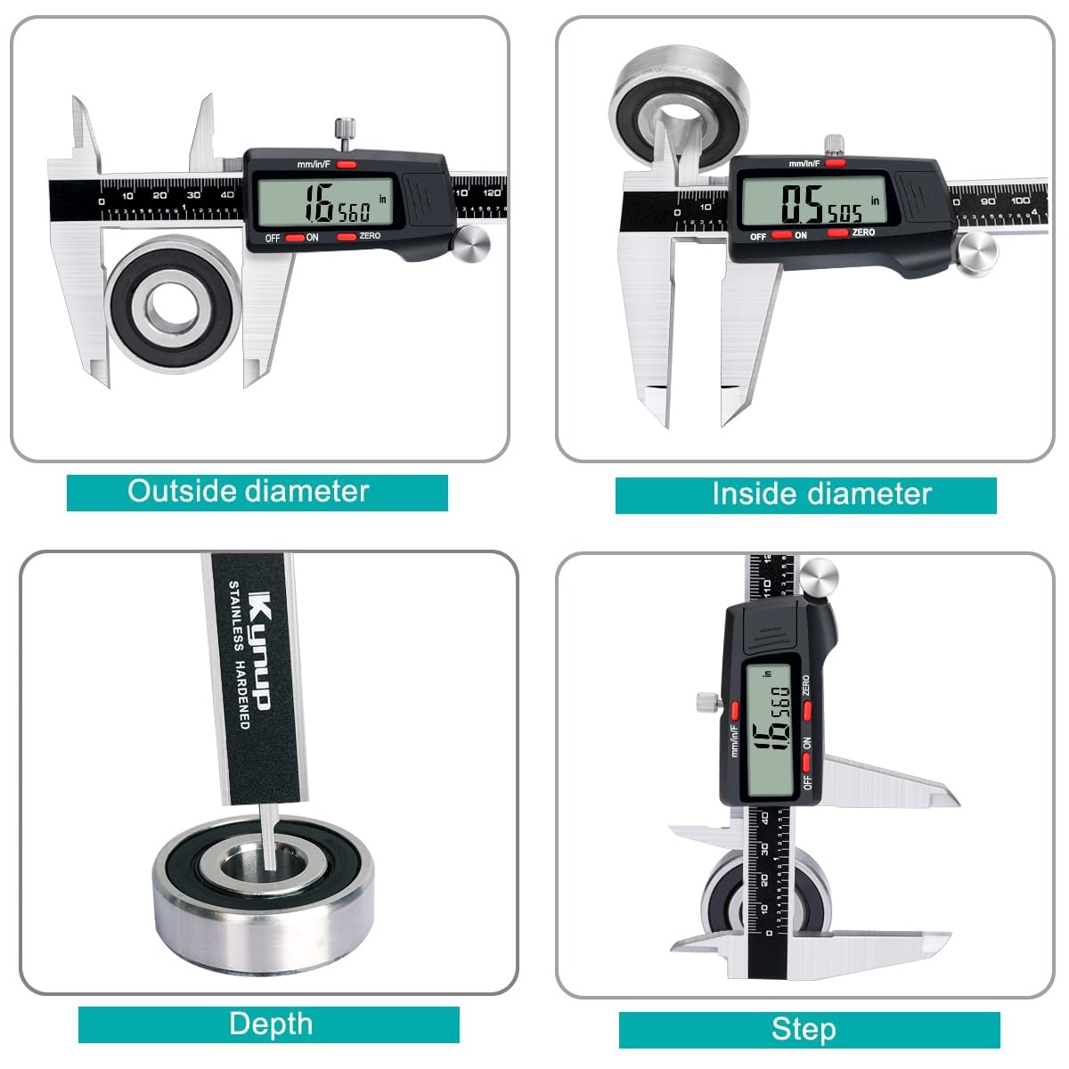 Kynup Digital Caliper 150mm, 6 inch Digital Vernier Caliper with LCD Screen