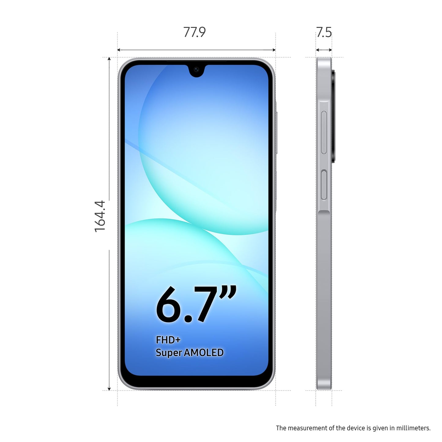 Samsung Galaxy A17 5G, AI Smartphone, Slim 7.5mm Frame, Large Screen, 50MP Camera, 128GB Storage, 4GB Memory, 5000 mAh Battery, Grey, 3 Year Extended Warranty (UK Version)