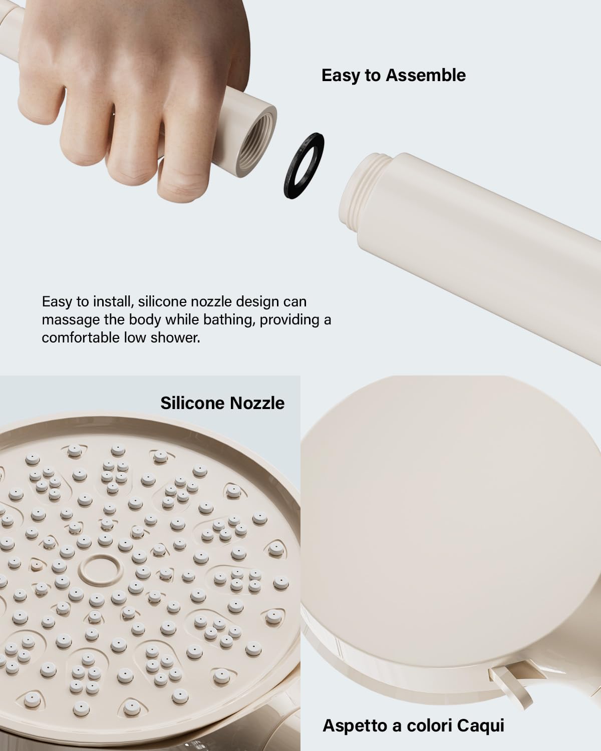 Cobbe Hard Water Filter Shower Head with 1.5m Hose and Holder