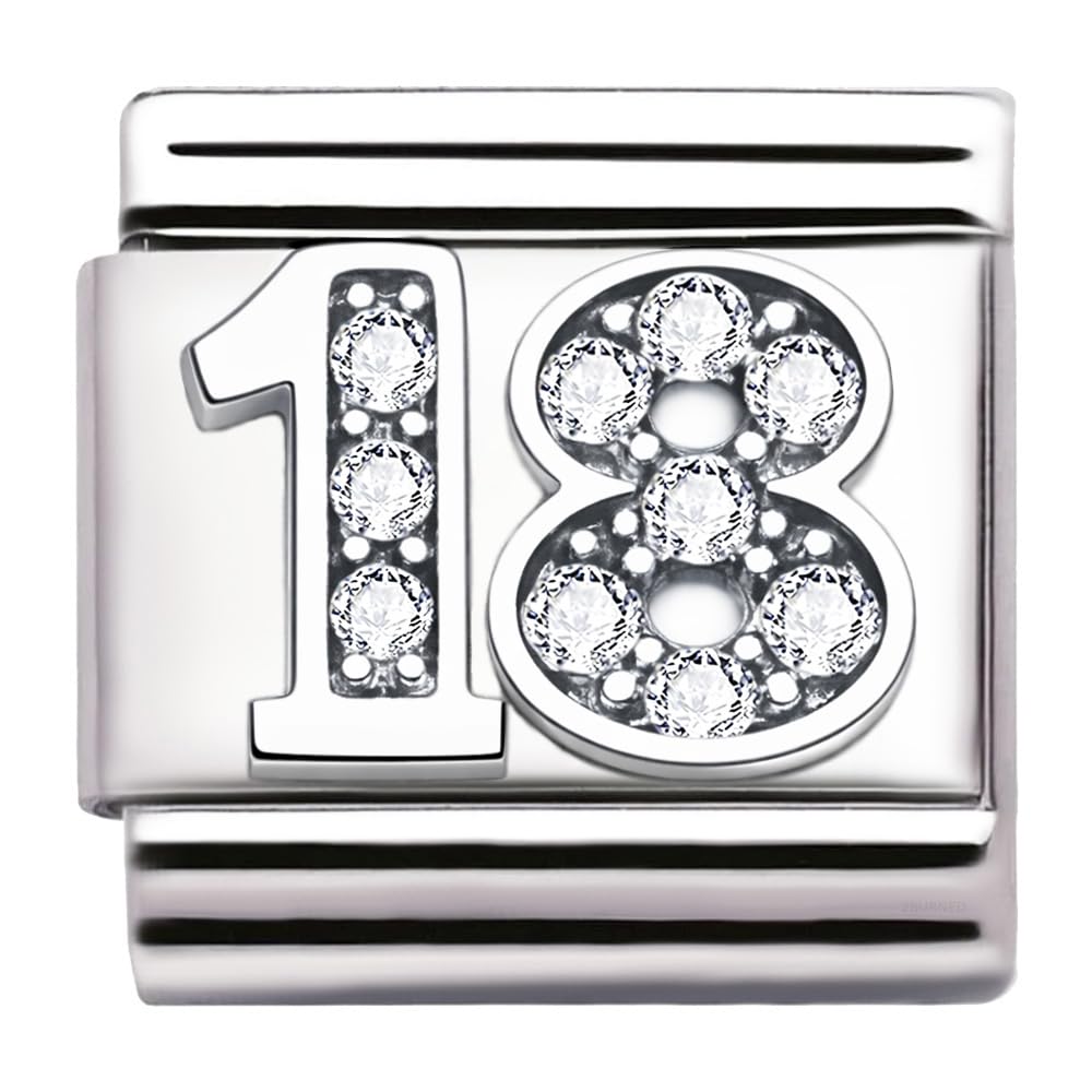 Italian Charm Link Number Birthday Milestones fit 9mm bracelet