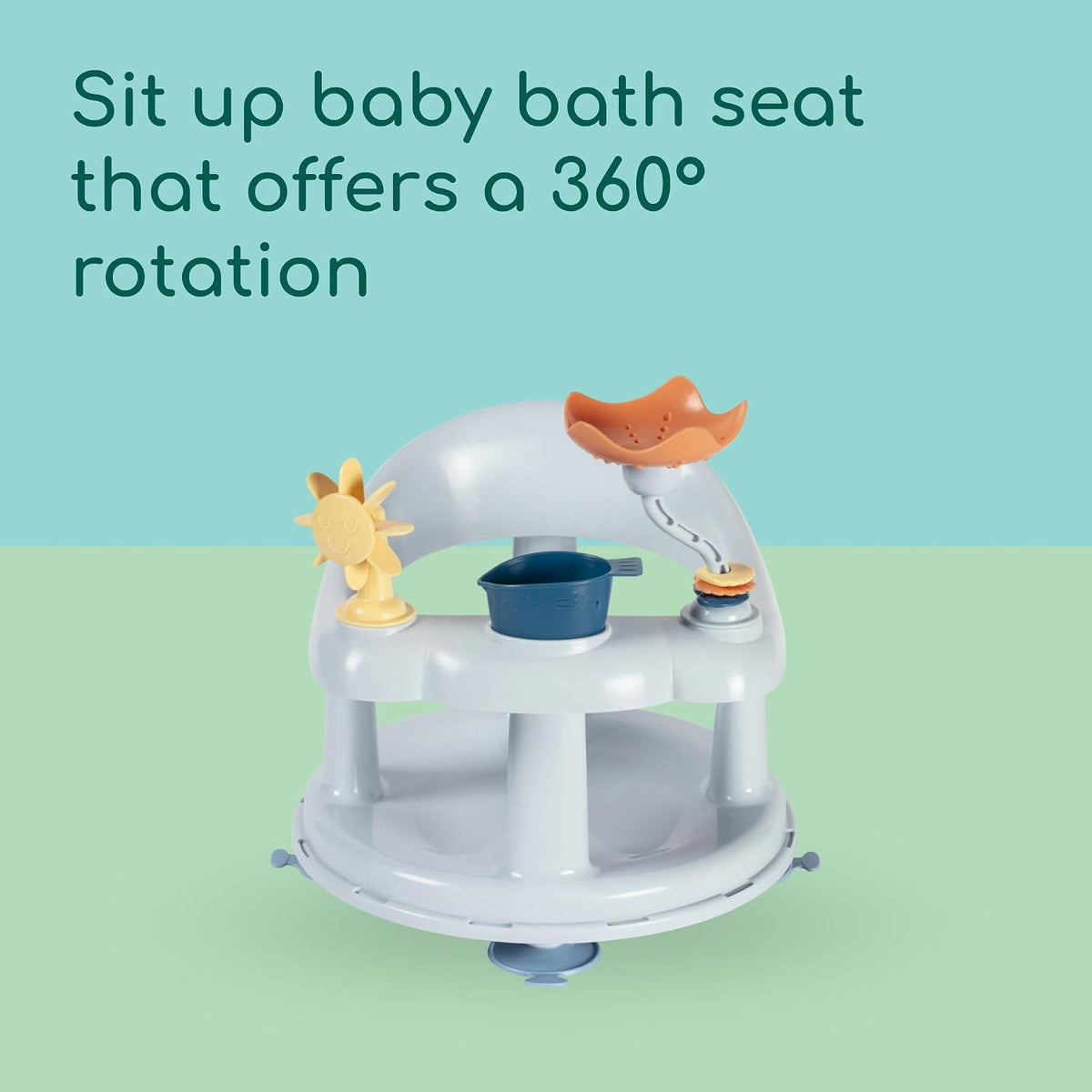 Bebeconfort Playful Swivel Baby Bath Seat, 0–10 kg, Blue