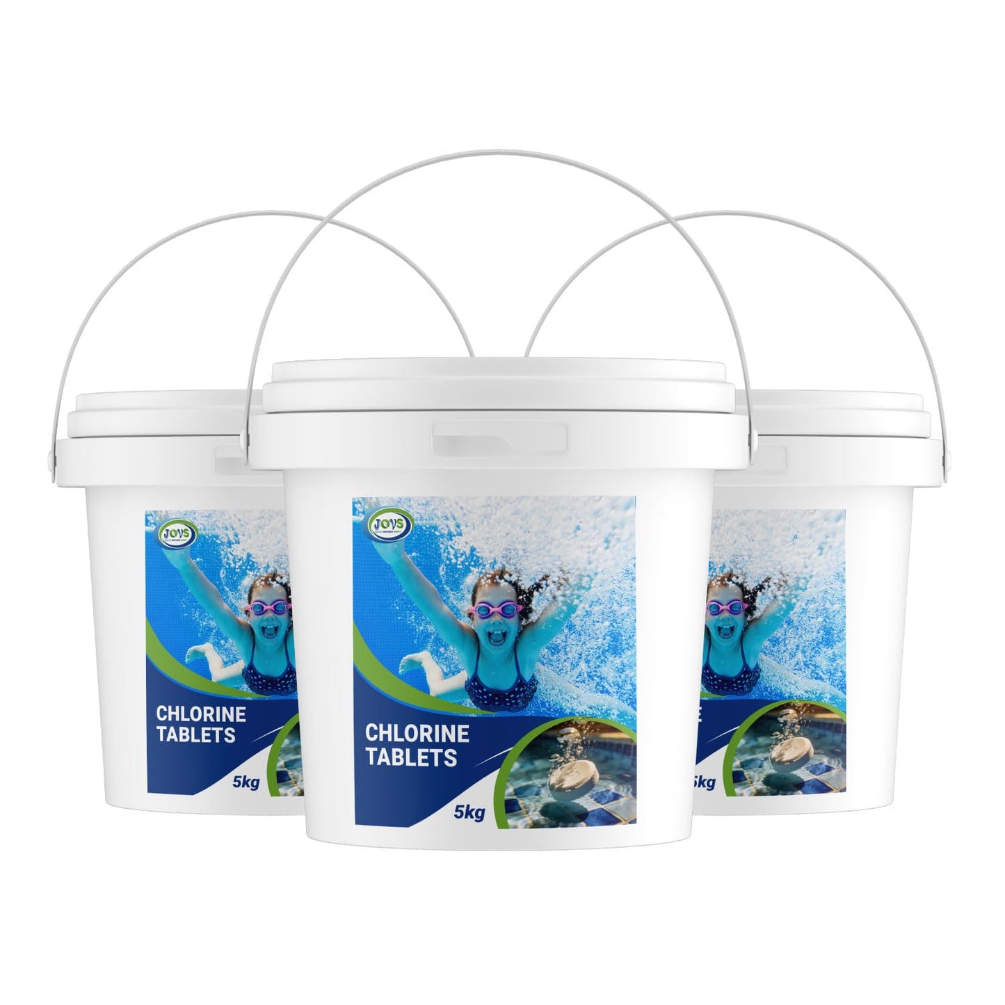 JOVS Chlorine Tablets for Hot Tub 5kg, Swimming Pool & Lay-Z-Spa | 5 in 1 Multifunction Formula 20g Chlorine Tablets | Sterilising Tablets for Spa & Paddling Pool.