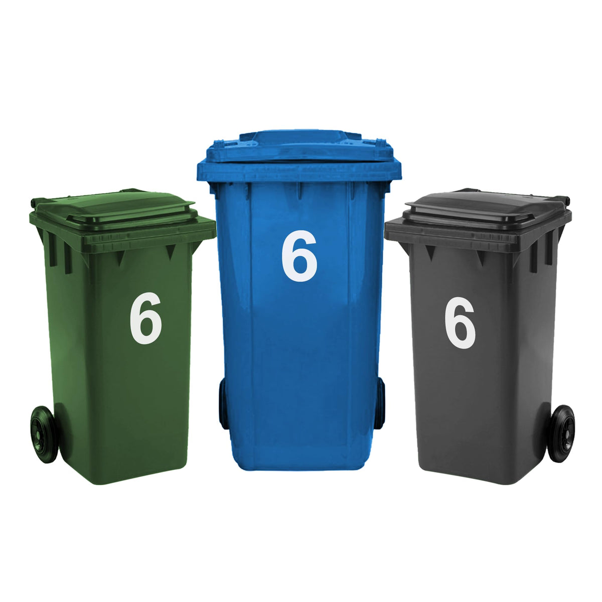 3 Pack Bin Numbers for Wheelie Bins 0-99/A-D | Large Number Stickers (45)