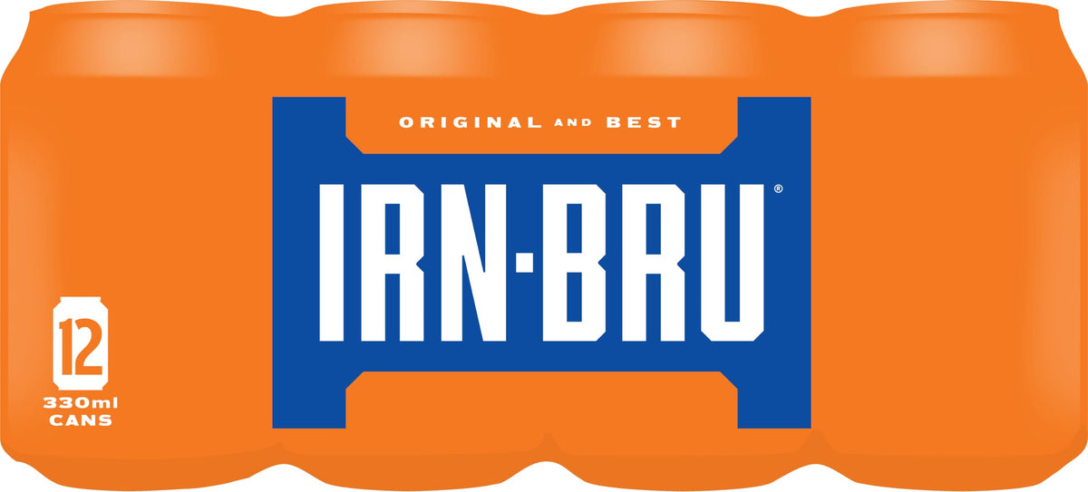 IRN-BRU Carbonated Soft Drink, 24 Pack, 330ml Cans