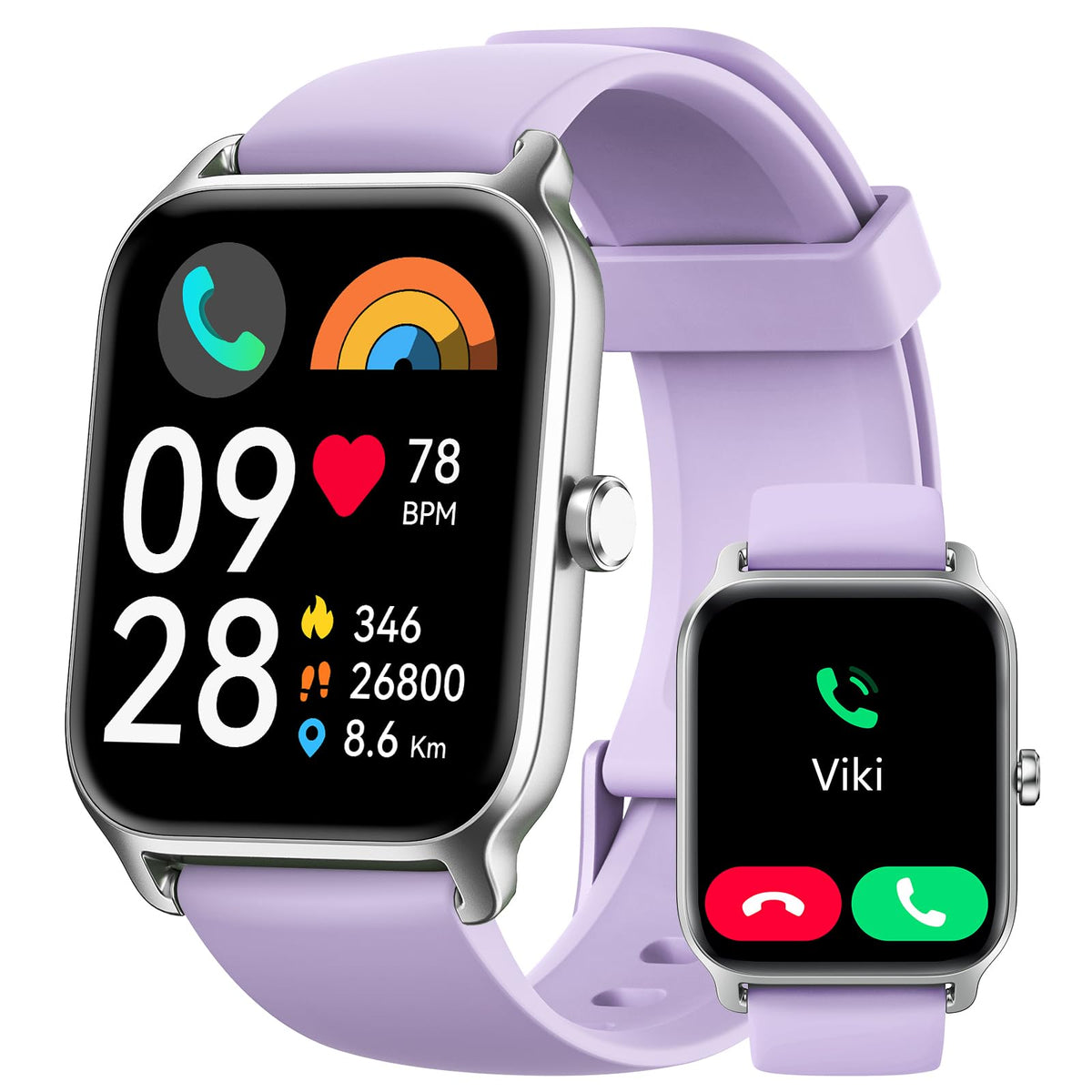 Smart Watch for Women, Answer/Make Calls, Alexa Built-in, [1.8"HD Screen] Smart Watches for Women iPhone/Samsung/Android, Fitness Watch with Heart Rate Sleep SpO2 Monitor,IP68 Waterproof, 100+ Sports