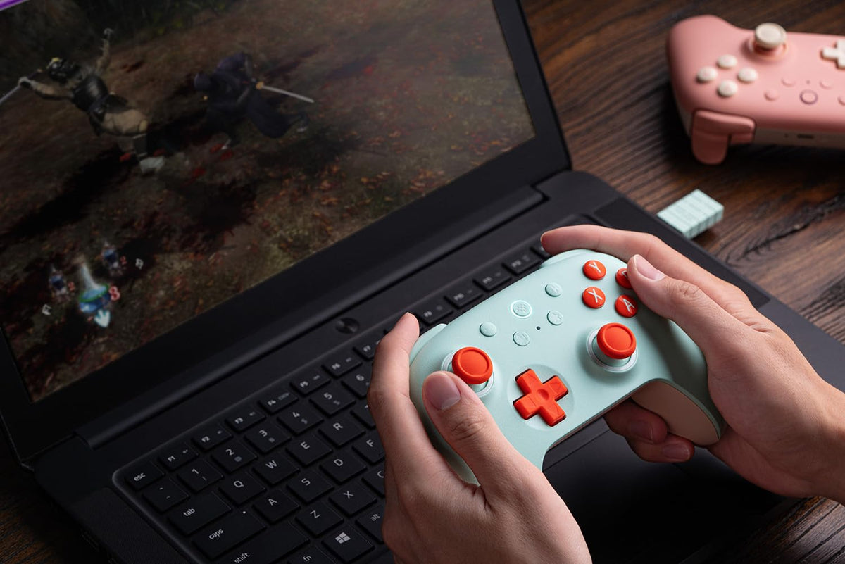8Bitdo Ultimate 2C Wireless Controller for Windows PC and Android, with 1000Hz Polling Rate, Hall Effect Joysticks and Hall Triggers, and Remappable L4/R4 Bumpers (Peach)