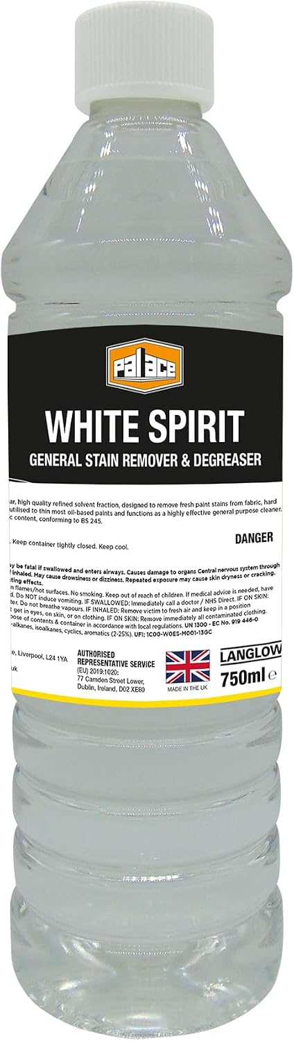 Palace White Spirit 750ml, Paint Thinner and Paint Brush Cleaner, BS 245