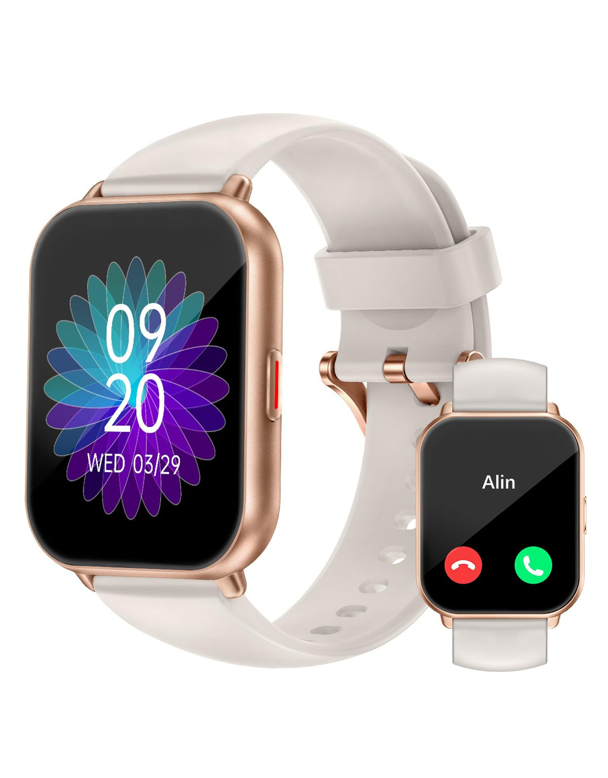RUIMEN Smart Watch Answer Dial Call,Smart Watches for Women Men 1.85" HD Screen Fitness watch with SpO2 Heart Rate Sleep Monitor Step Counter Waterproof 100+ Sports Mode for Android iOS (2 Bands)