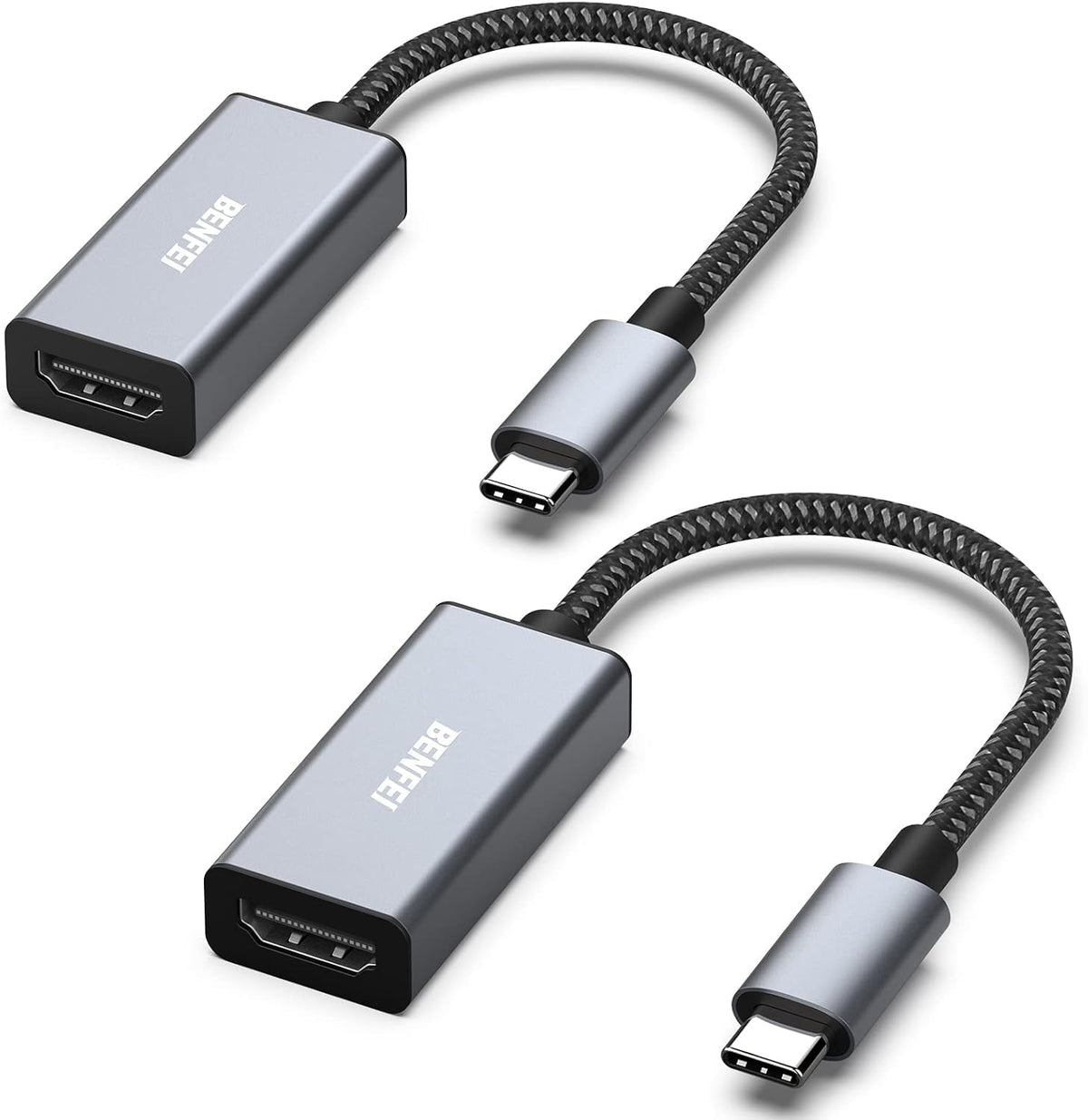 USB C to HDMI Adapter, BENFEI USB Type-C to HDMI Adapter [Thunderbolt 3/4 Compatible] with iPhone 15 series, MacBook Pro/Air 2023, iPad Pro, iMac, S23, XPS 17, Surface Book 3 and More