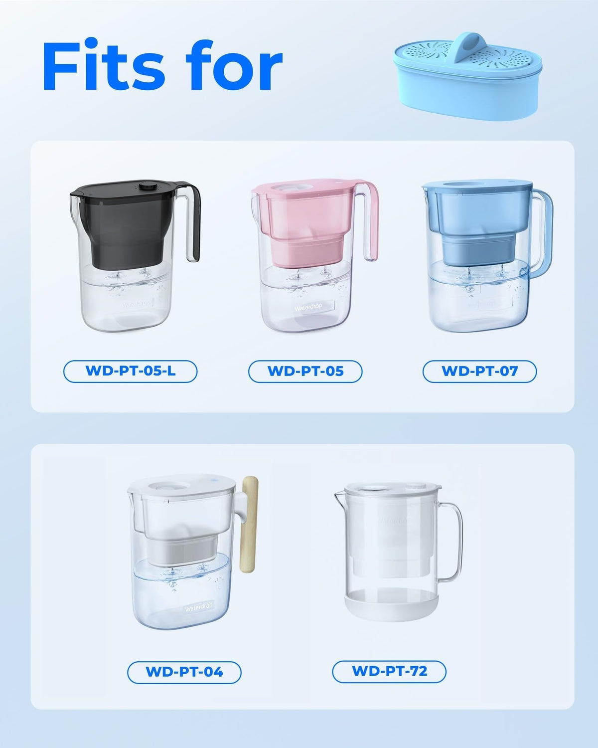 [Original] Waterdrop PF-01A Water Filter for Waterdrop Jug, 3 Months Each