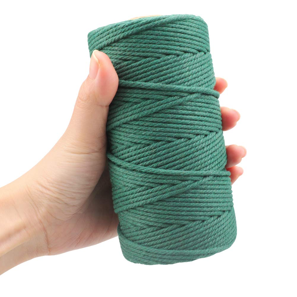 jijAcraft 4MM White Macrame Cord: 100M Cotton String Twine for Crafts