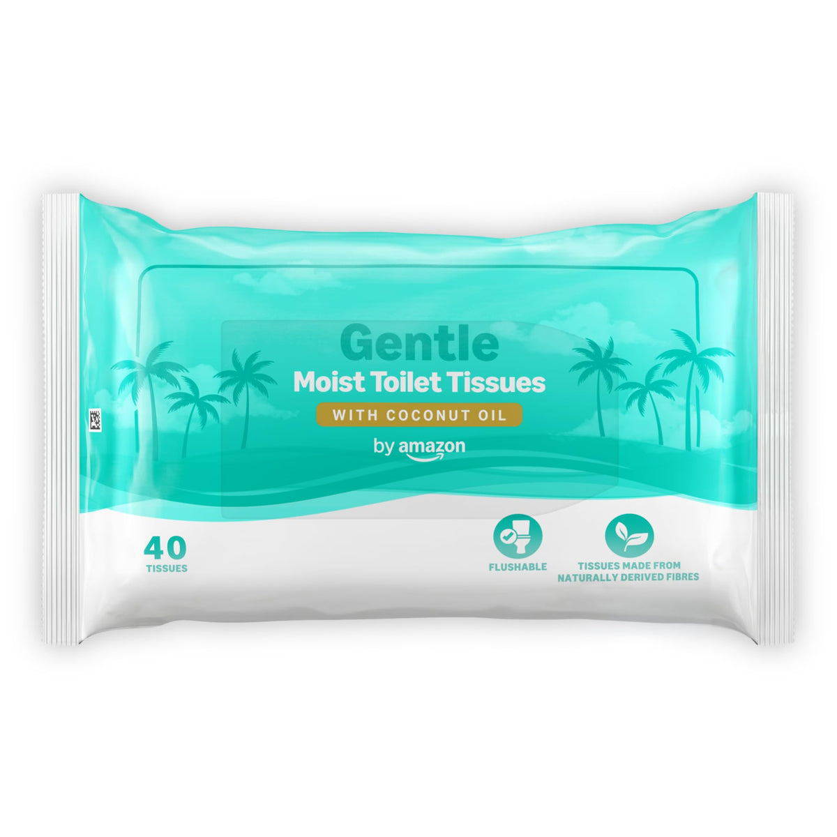 by Amazon Gentle Moist Toilet Tissues with Aloe Vera, Flushable, 240 Count (6 Packs of 40 sheets)