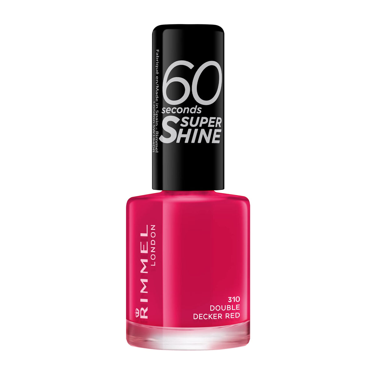 Rimmel 60 Seconds Super Shine Nail Polish, 740 Clear, Quick-Dry Nail Polish, Ultra-Shiny Finish, Easy to Apply, Vibrant Colour, Long-Wearing, Improved Formula, Vegan, 8ml