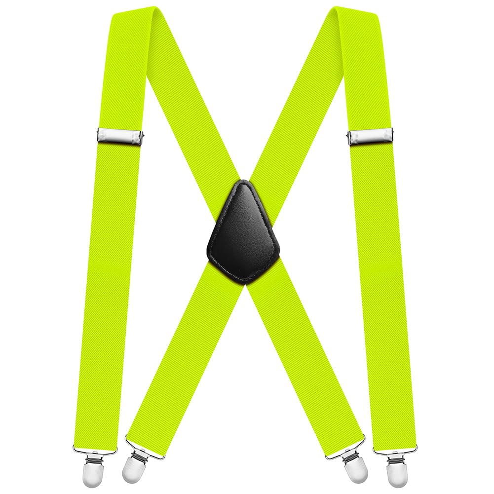 Aomig Mens Braces, Mens Suspenders with Strong Metal Clips, 3.5cm Wide Heavy Duty Suspenders for Men Women Business Wedding Casual