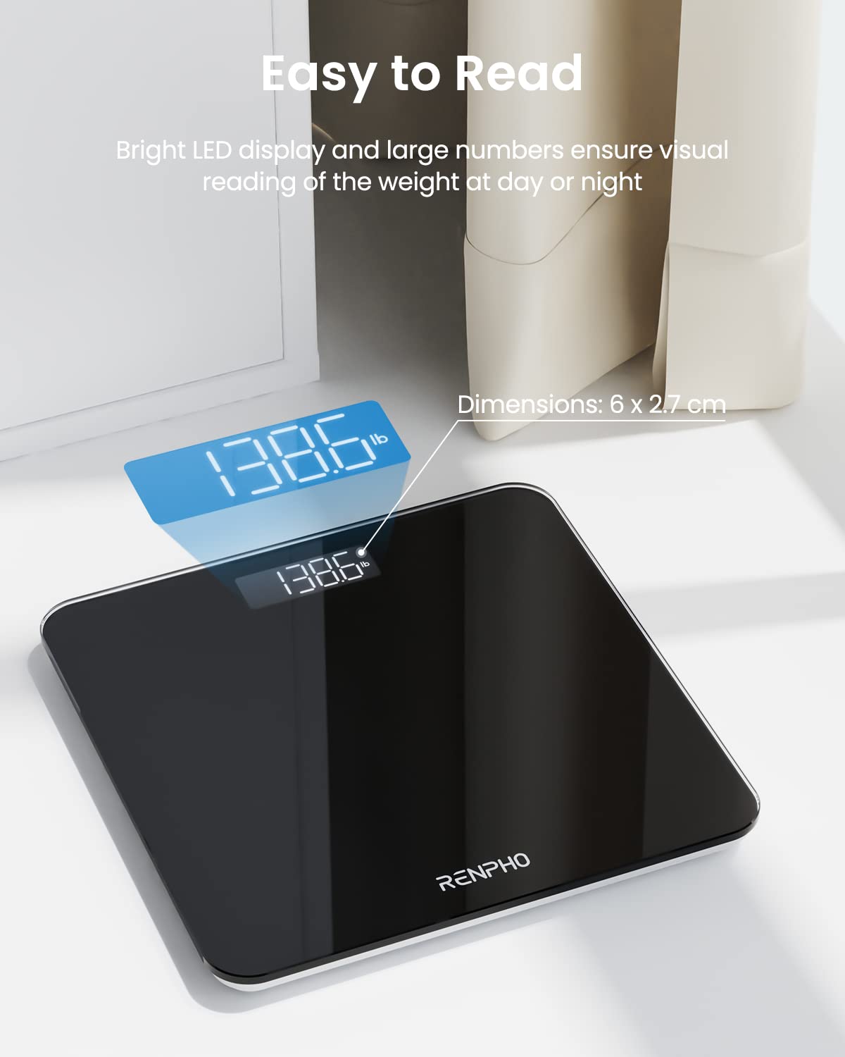 RENPHO Weighing Scales for Body Weight, High Precision, LED Display,Core 1S