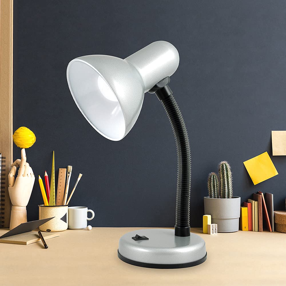 HOMELIFE 35w 'Classic' Flexi Desk Lamp with Versatile Flexible Neck - Integral On/Off Switch - Approx. 34cm Height - L958BK - Onyx Black
