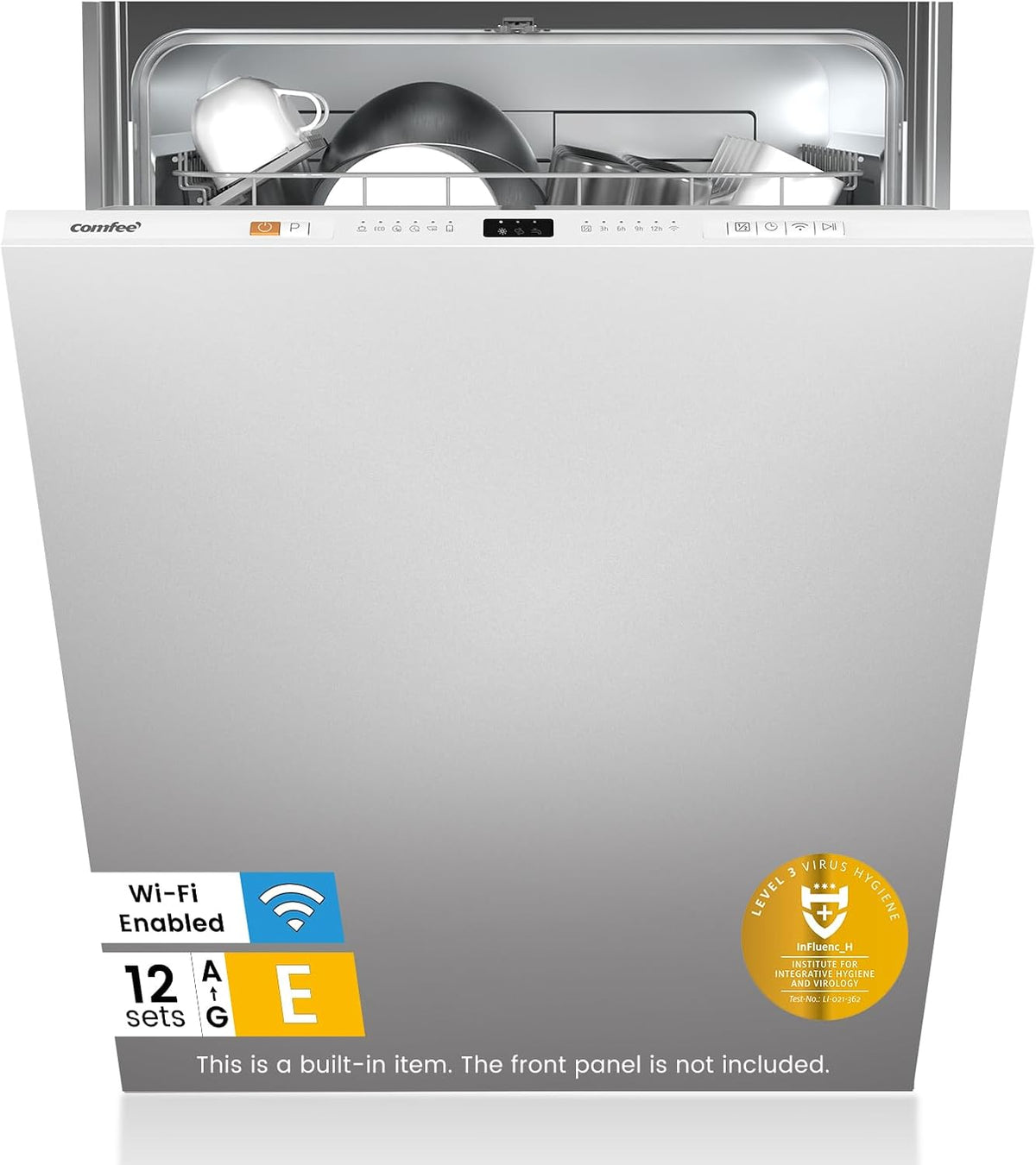 COMFEE' Fully Integrated Dishwasher, 12 Place Settings, 60cm