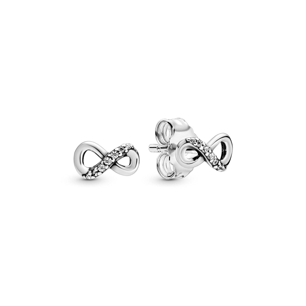 Pandora Sterling Silver Sparkling Infinity Stud Earrings