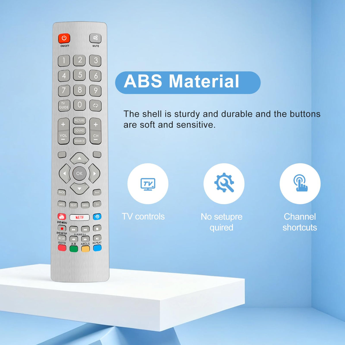 Replacement Hisense TV Remote Control for Hisense VIDAA 4K UHD FHD QLED LED LCD HDTV Smart TV Remote Replacement with 12 Shortcut Buttons, No Setup Required