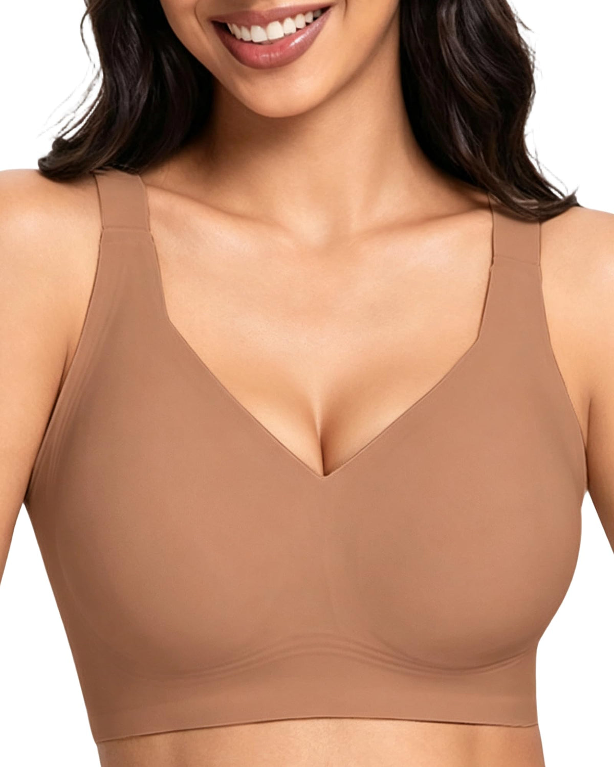 HOWIN Jelly Bras for Women Non Wired Seamless Gel Plus Size Push Up Bras