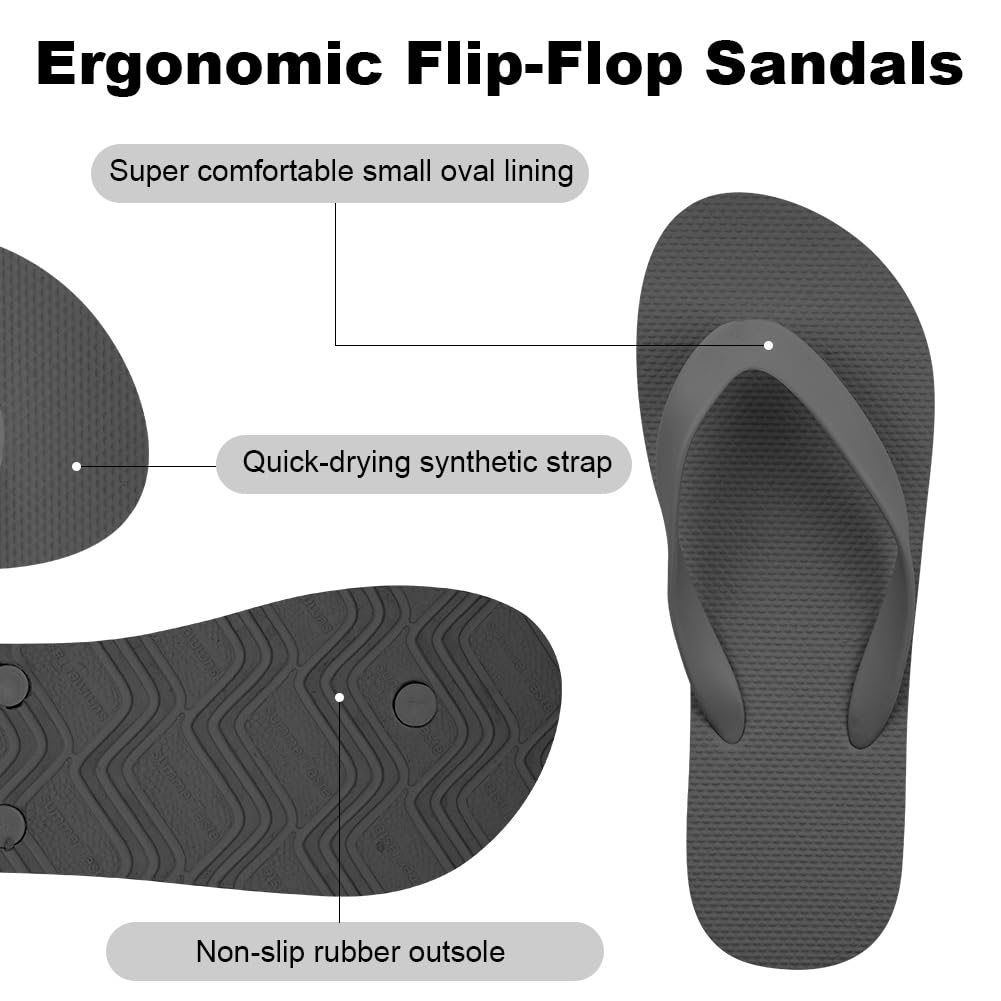Aomig Unisex Flip Flops Ladies Girls Mens Flatform Beach Flip-Flop Slim Rubber Flip Flops Women's Yoga Mat Comfortable Beach Platform Sandals Slip-Resistant Flat Flip Flops