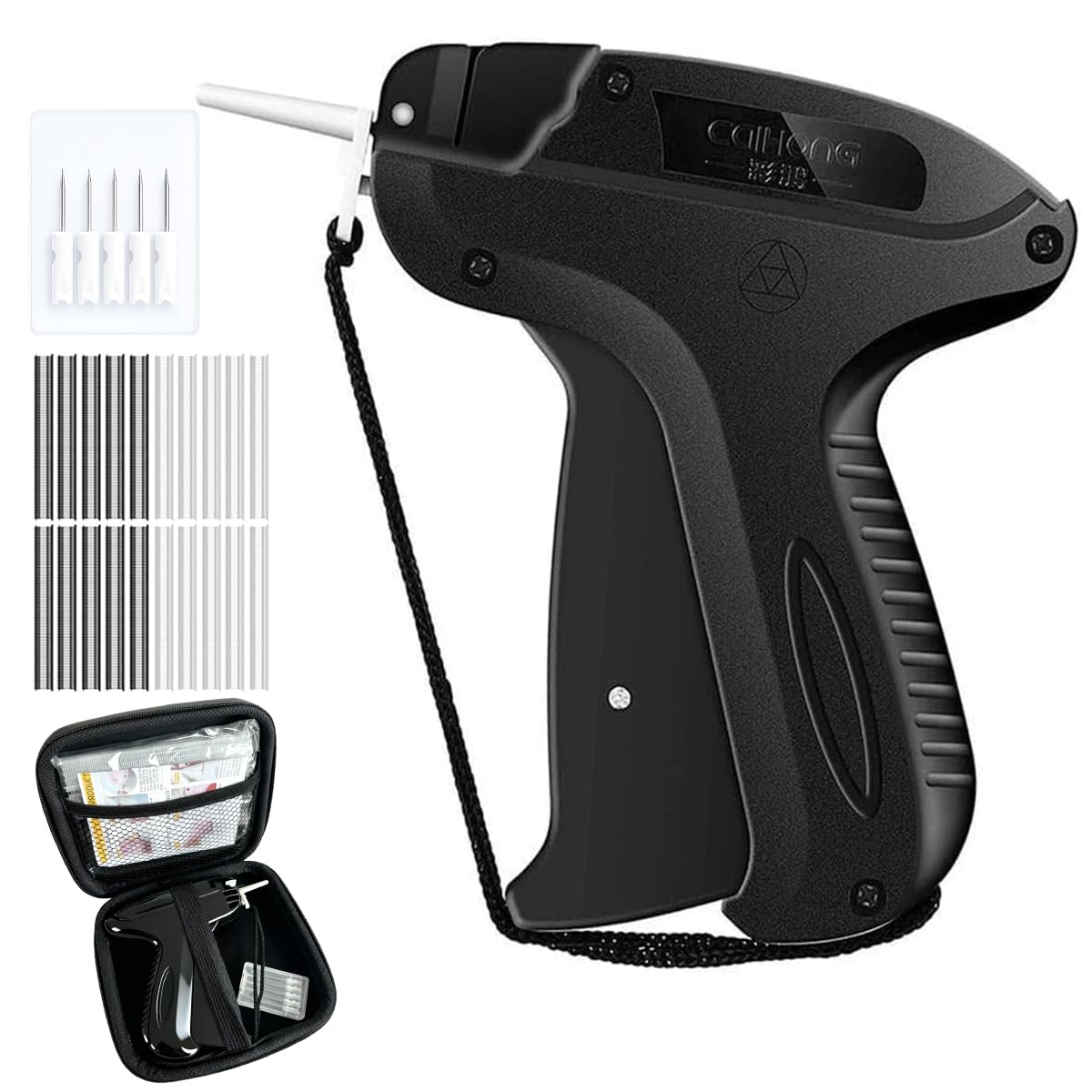 Stitchy Quick Clothing Fixer, Mini Stitch Gun for Clothes, Clothing Stitch Tagging Gun with Case,Stitchy Tool with 6 Needles,1500 Black & 1500 White 5mm Micro Fasteners