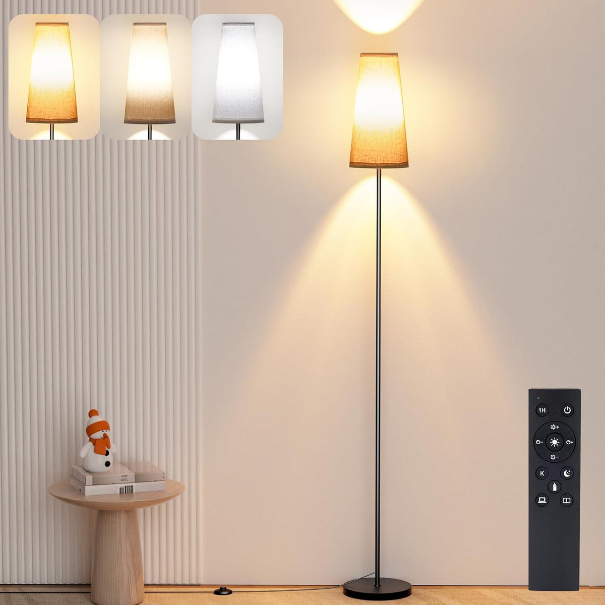 LED Floor Lamp Dimmable with Remote Control, 67" Modern Standing Tall Lamp