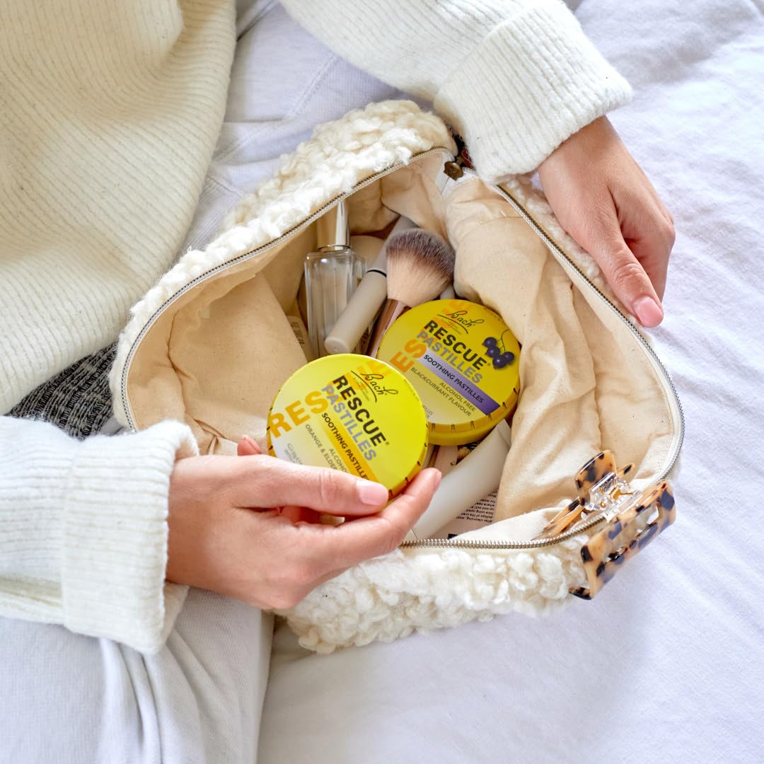 Rescue Remedy Pastilles | Orange & Elderflower Flavoured | Daily Support for Stressful Moments | Bach Original Flower Essences | Chewable Pastilles | 50g Travel Tin