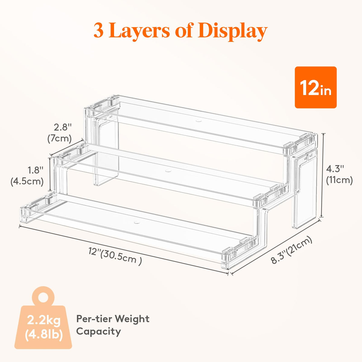 Lifewit 12″ Perfume Stand, Cologne Organiser, Tool-Free Assembly, 1 Pcs