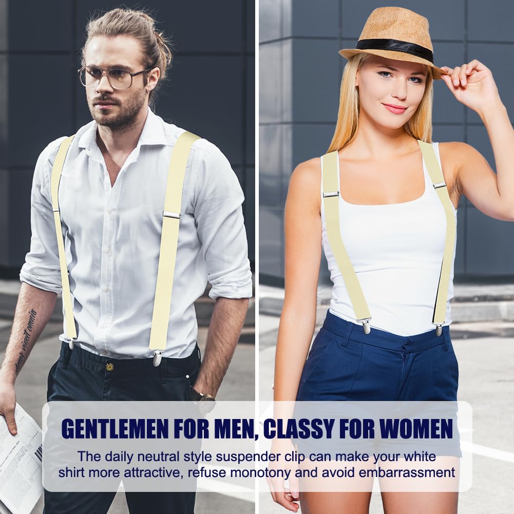 Aomig Mens Braces, Mens Suspenders with Strong Metal Clips, 3.5cm Wide Heavy Duty Suspenders for Men Women Business Wedding Casual
