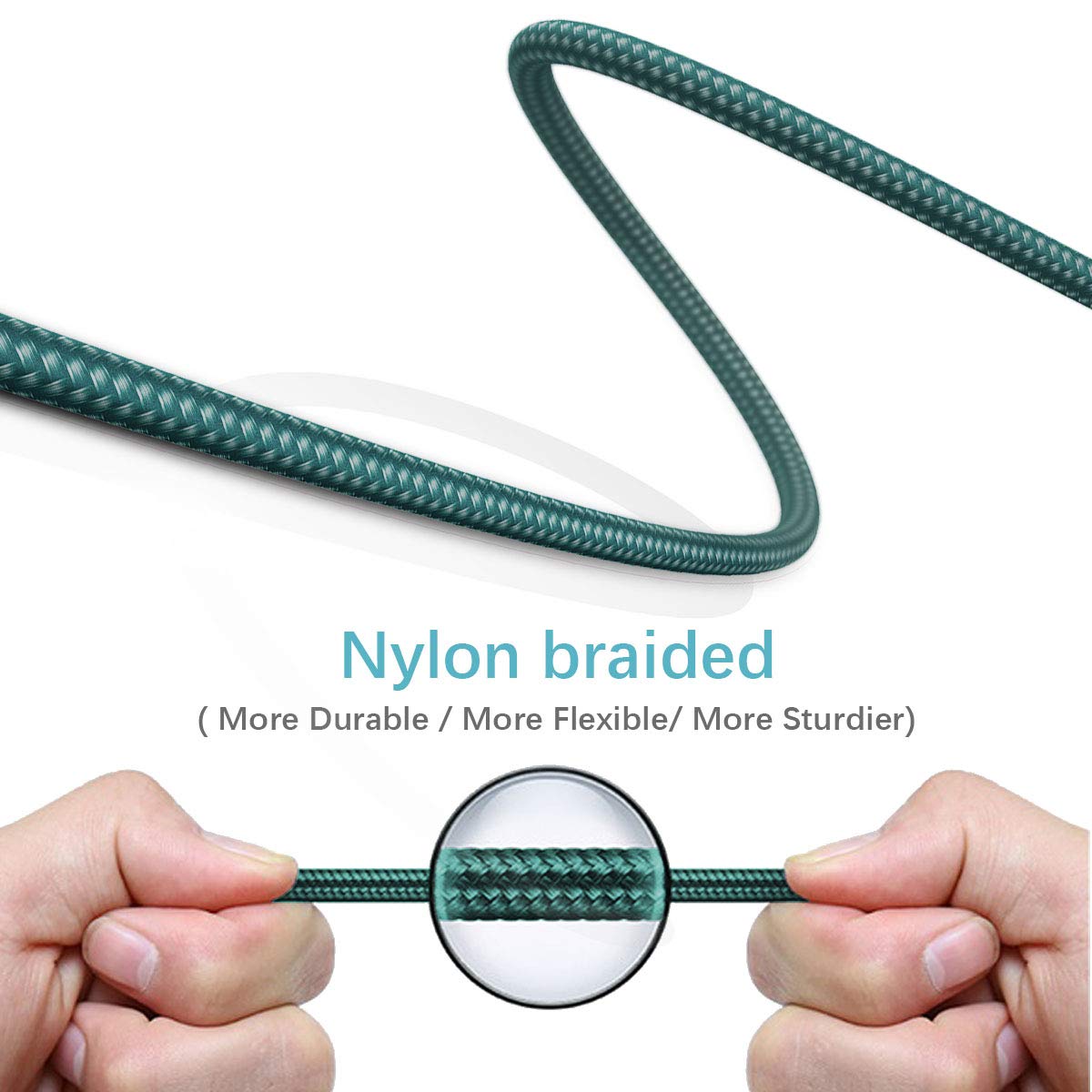 Micro USB Cable 2M 2PACK Android Charger Cable Fast Charging Cable Nylon Micro USB Charger cable Samsung Galaxy S7 Edge S6 S5 J7 J5 J6 J3 Note A6 A10,Sony,LG,Kindle,Xbox,PS4,Tablets,Nexus,Sony