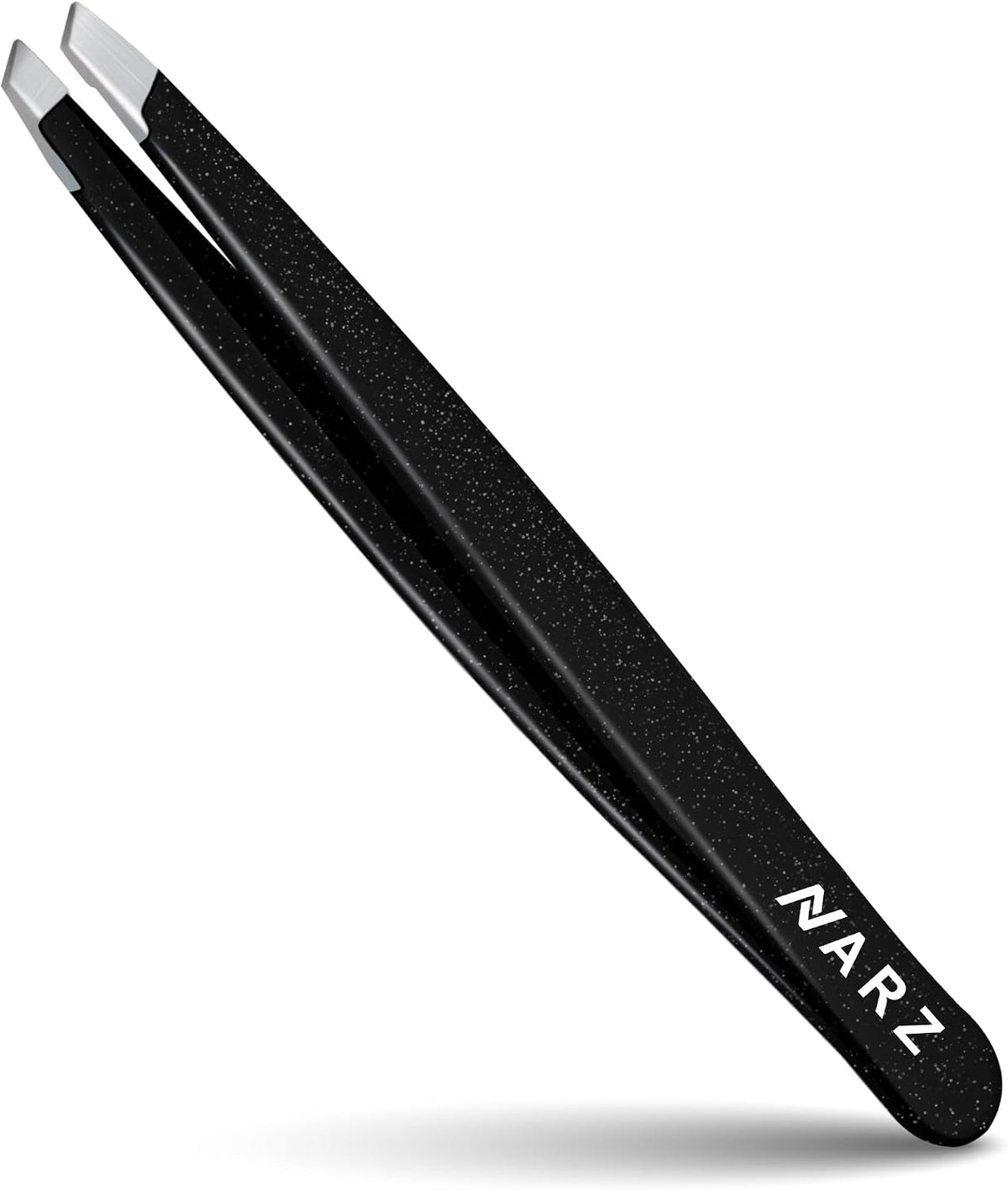 NARZ 1 Piece Professional Tweezer for Facial Hair Women & Men Stainless Steel Precision Tweezers for Ingrown Hair Tweezers for Men & Women (Shiny Black)