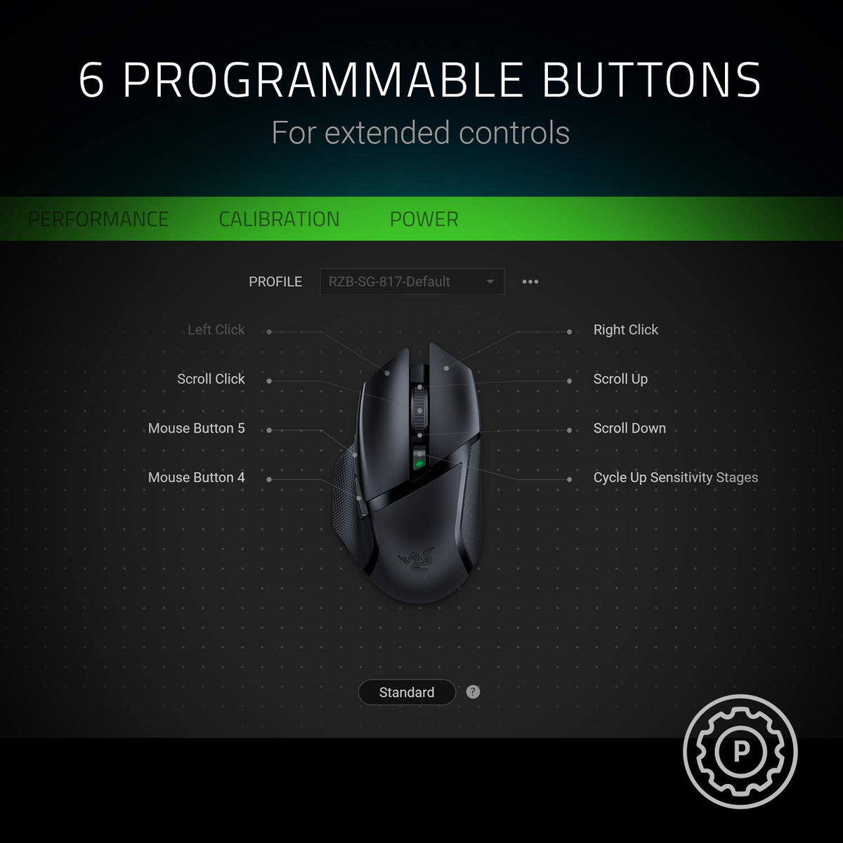 Razer Basilisk V3 - Wired Customisable Gaming Mouse (10+1 Programmable Buttons, HyperScroll Tilt Wheel, 11 Chroma RGB Lighting Zones, Optical Mouse Switches, Focus+ 26K DPI Optical Sensor) Black