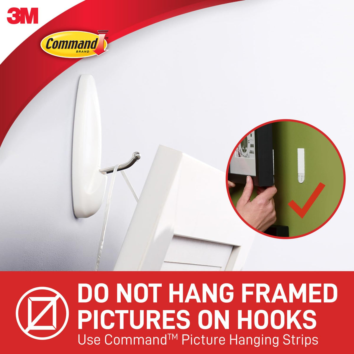 Command Broom Grippers, White, 2 Hooks and 6 Adhesive Strips