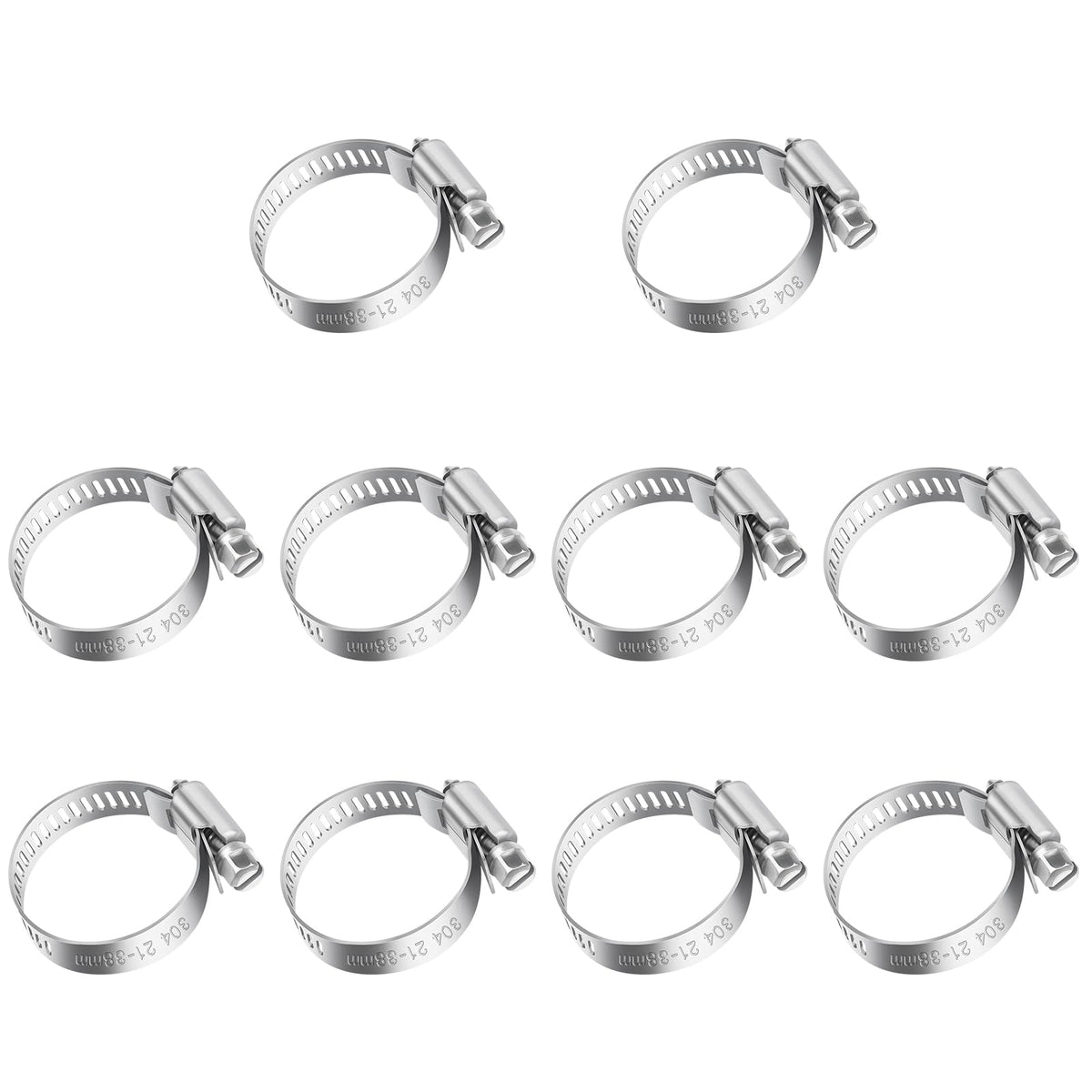 Hose Clips 141-165mm, 4 Pcs Hose Pipe Clips Stainless Steel 304