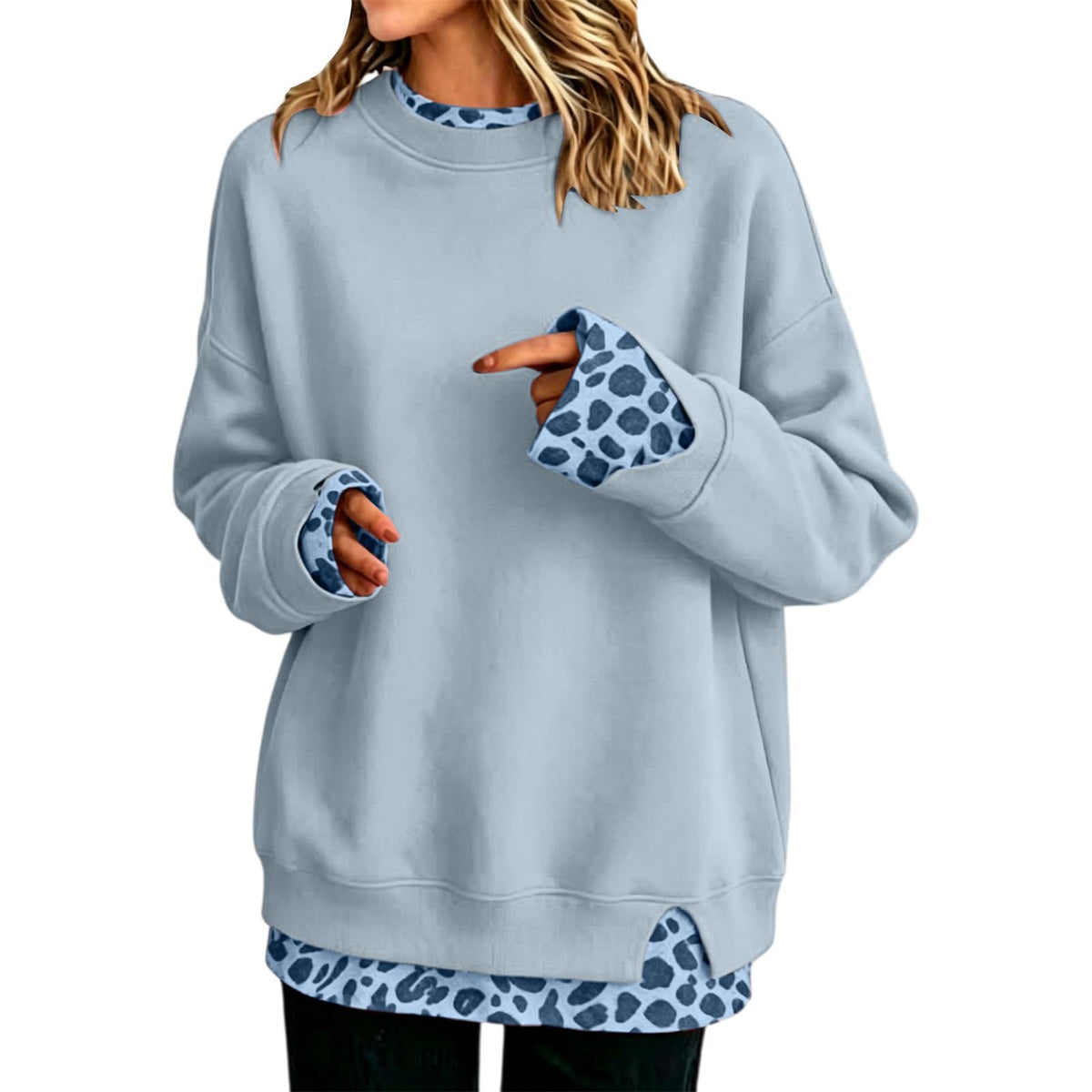 Hoodies For Women Uk Oversized Women's Jumpers Fleece-lined Womens Sweatshirt Winter Fleece Jacket Long Sleeve Ladies Tops Plus Size Fashion Christmas Jumper Sweaters Coats Autumn Women's Clothing